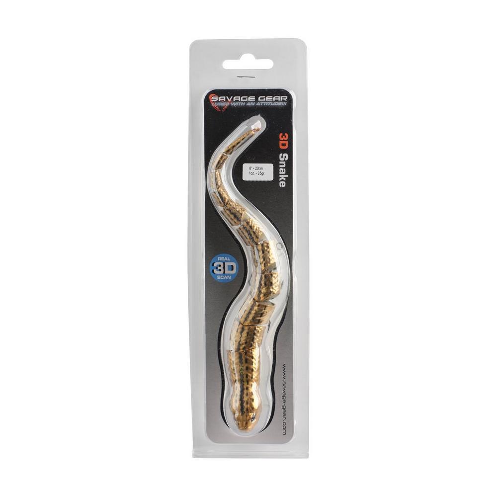 Savage Gear 3D Wake Snake Lure - Top Water 6" Brown Chrome