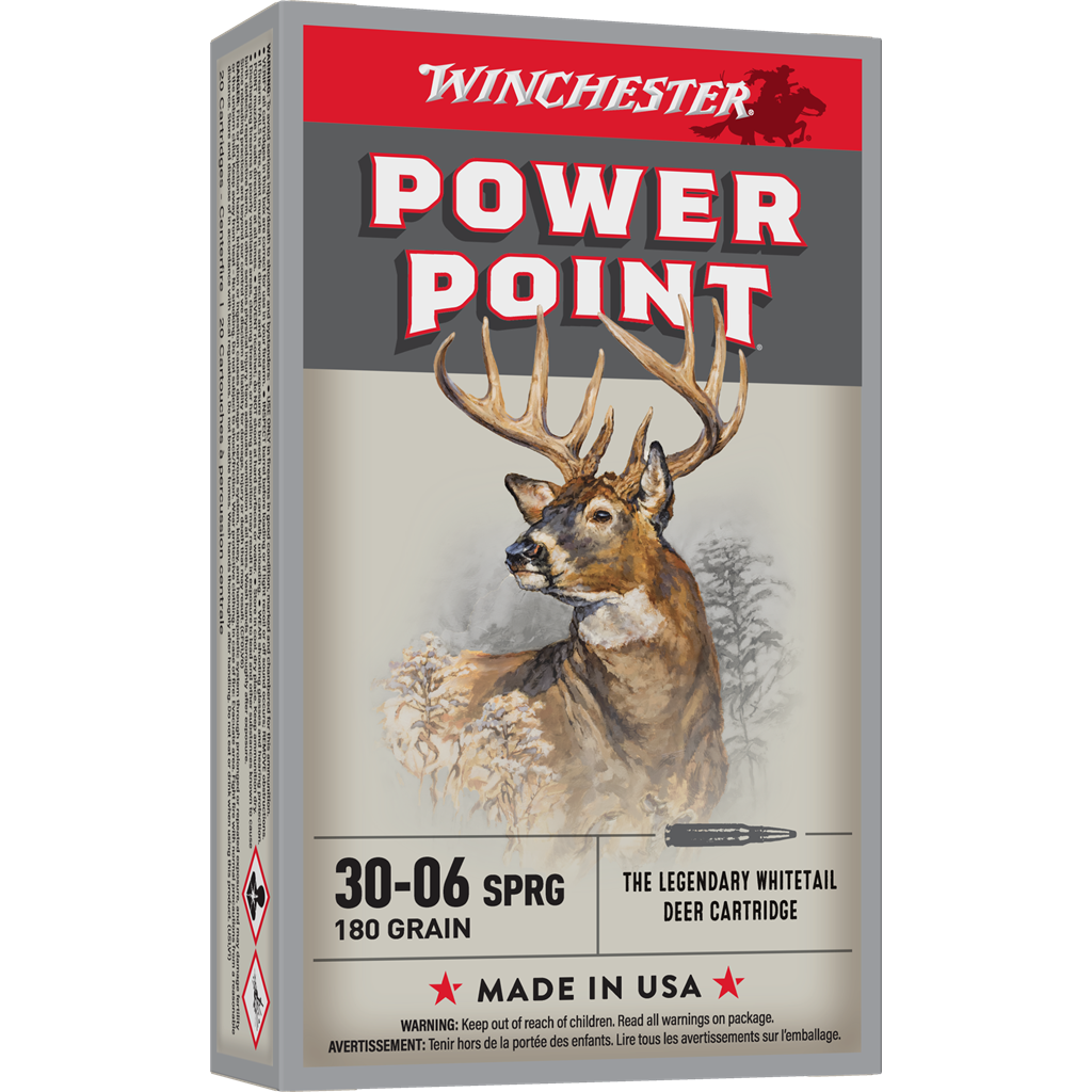 Winchester Super-X Rifle Ammo, 30-06 Springfield, 180 gr., Power-Point 20 rd.