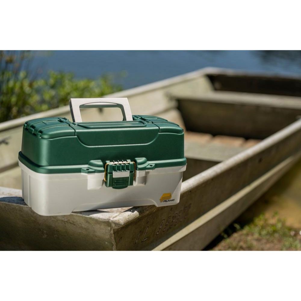 Plano Three Tray Tackle Box - Green and White