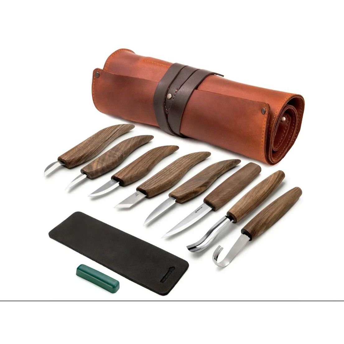 BeaverCraft Deluxe Wood Carving Set With Walnut Handles S18X