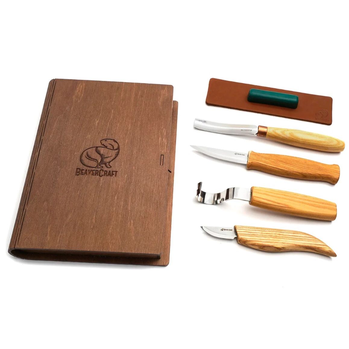 BeaverCraft Spoon and Kuksa Carving Professional Set in Gift Box